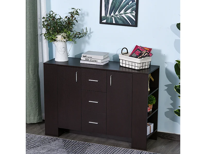 Credenza classica legno scuro per sala da pranzo