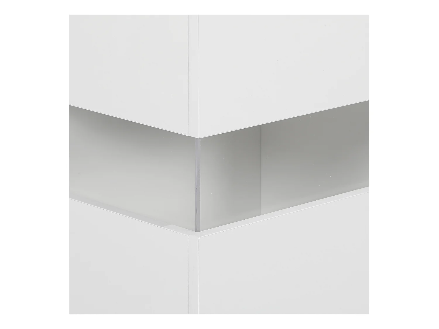 Credenza moderna con luce led regolabile 4 cassetti e 2 armadietti