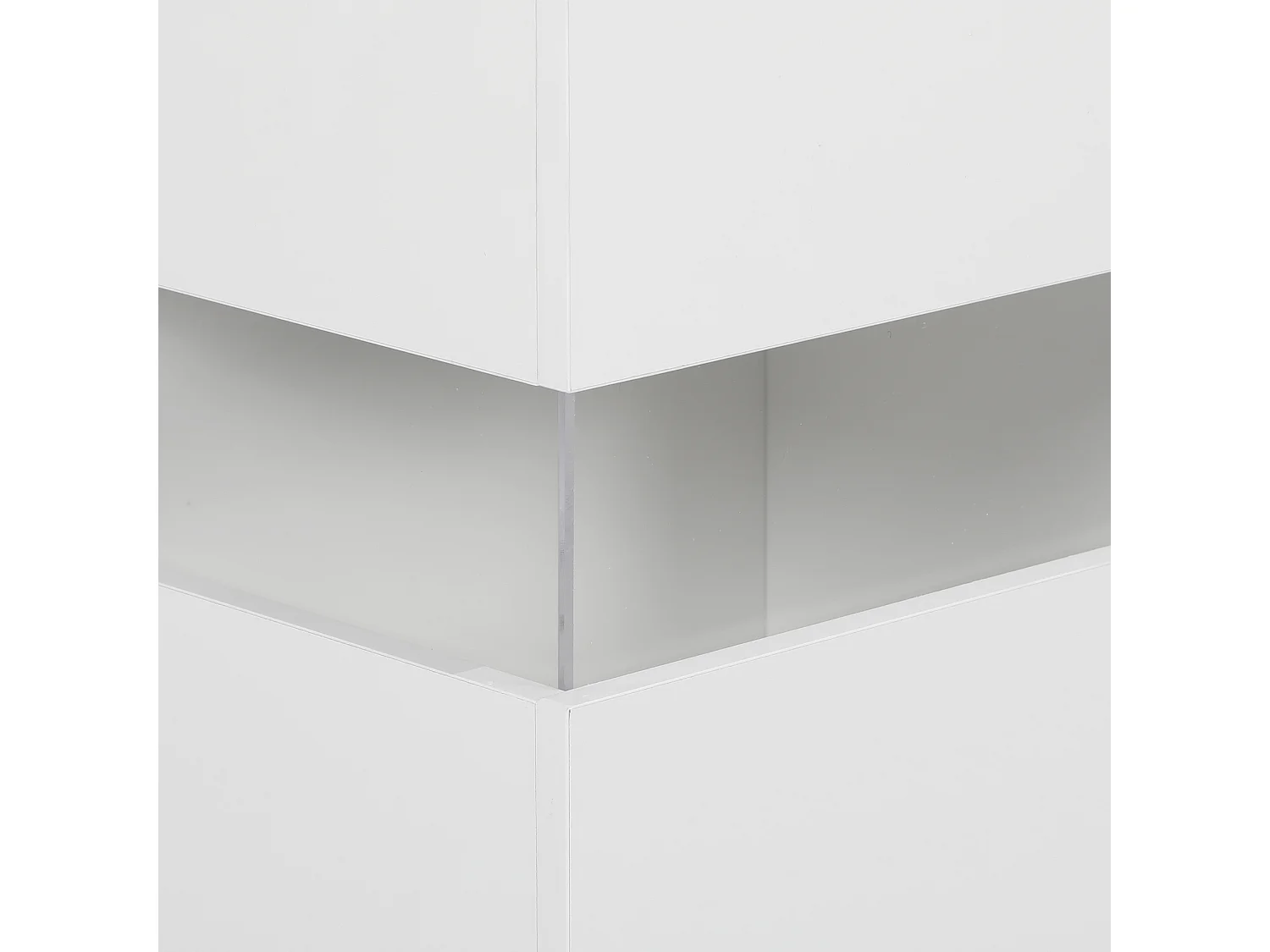 Credenza moderna con luce led regolabile 4 cassetti e 2 armadietti