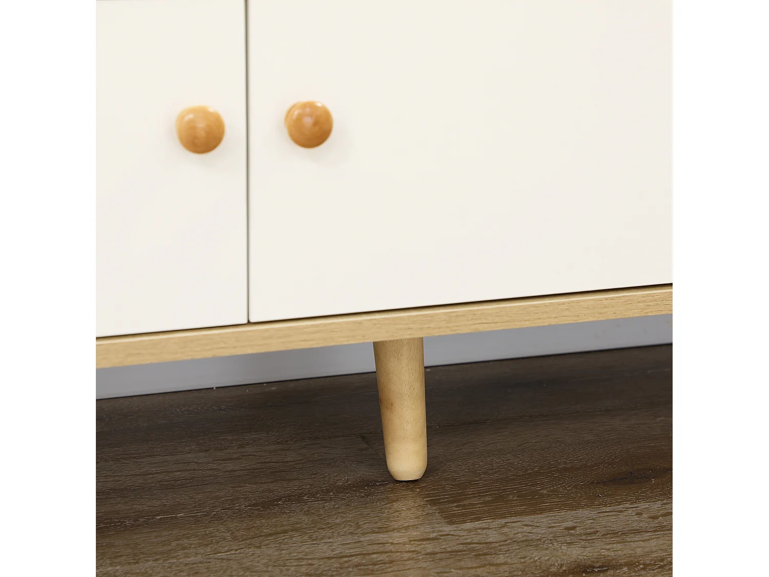 Mobile per microonde 2 armadietti e cassetto 90x30x94cm bianco