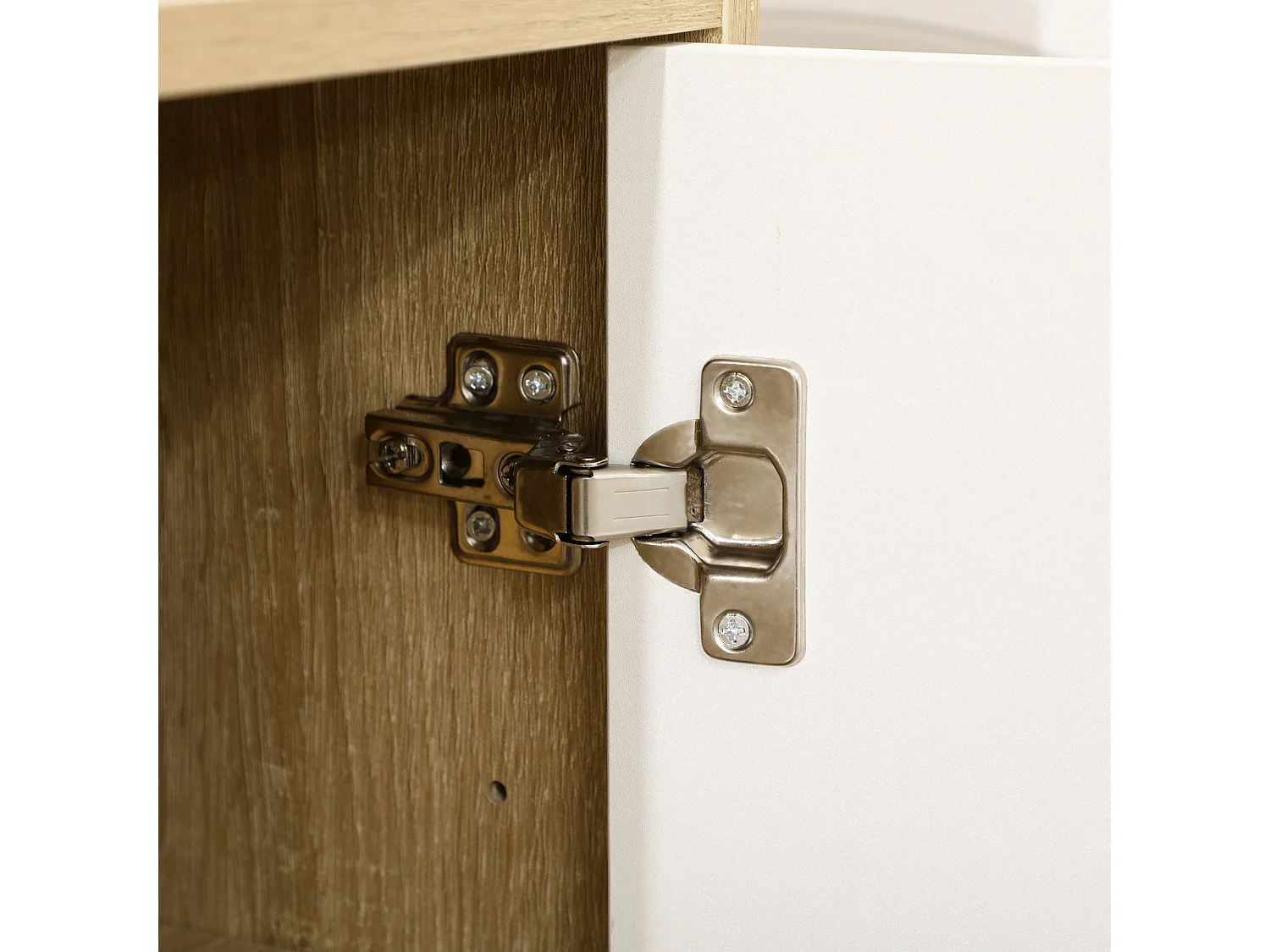 Mobile per microonde 2 armadietti e cassetto 90x30x94cm bianco