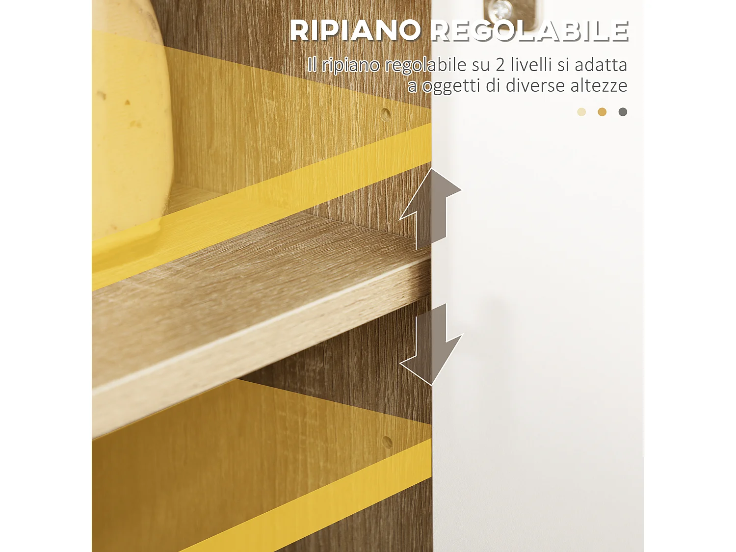 Mobile per microonde 2 armadietti e cassetto 90x30x94cm bianco