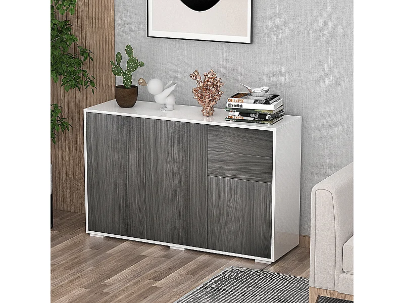 Mobiletto multiuso 2 cassetti 2 armadietti apertura a pressione