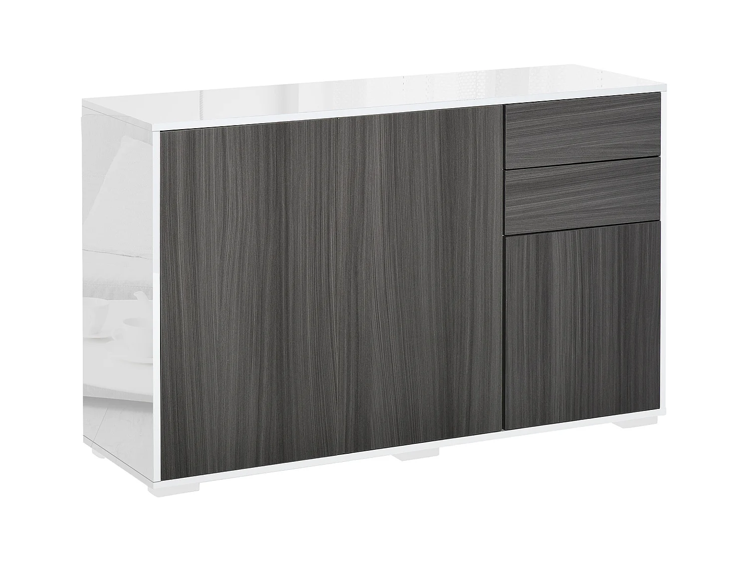 Mobiletto multiuso 2 cassetti 2 armadietti apertura a pressione