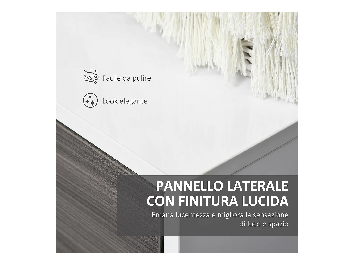 Mobiletto multiuso 2 cassetti 2 armadietti apertura a pressione