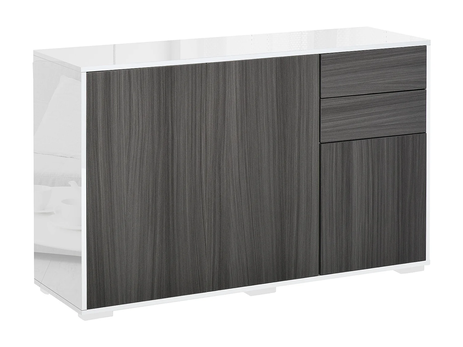 Mobiletto multiuso 2 cassetti 2 armadietti apertura a pressione