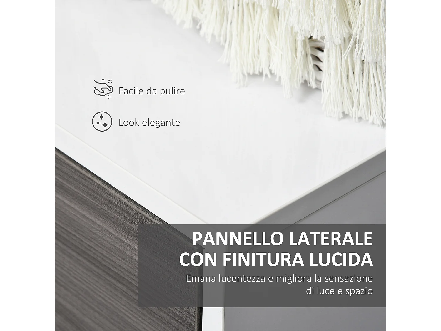 Mobiletto multiuso 2 cassetti 2 armadietti apertura a pressione