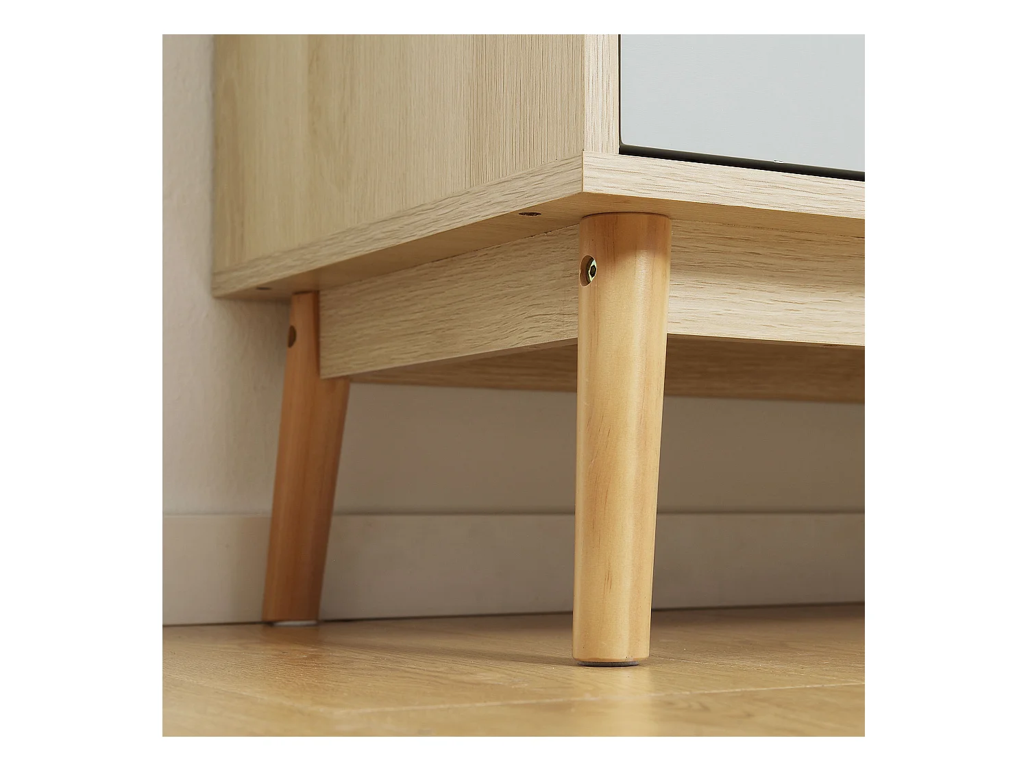 Mobile multiuso stile nordico 2 ante e 2 cassetti 100x40x79.5cm