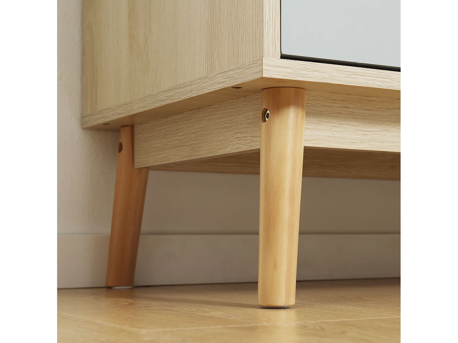 Mobile multiuso stile nordico 2 ante e 2 cassetti 100x40x79.5cm