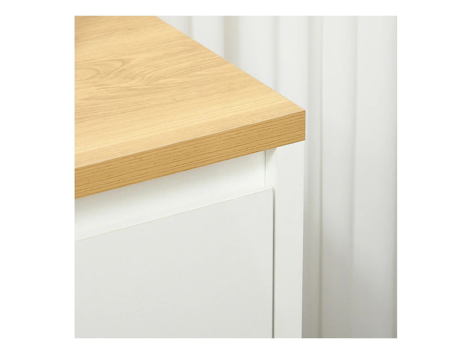 Mobile multifunzionale con 2 armadietti con 3 ante bianco