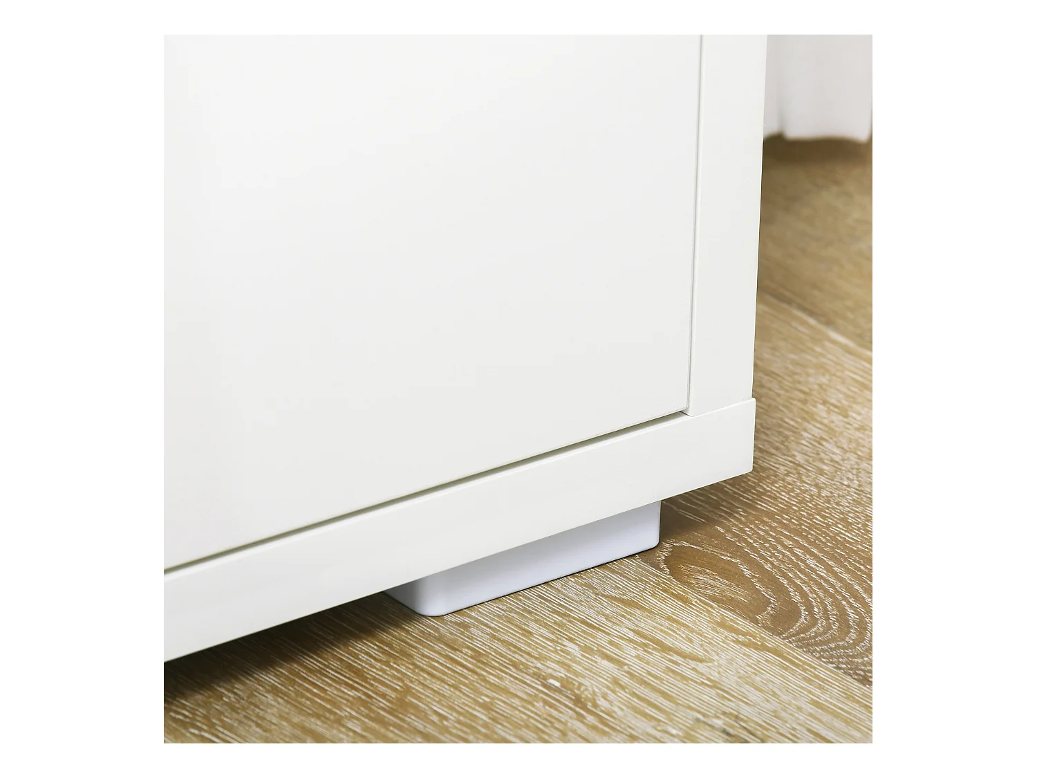 Mobile multifunzionale con 2 armadietti con 3 ante bianco