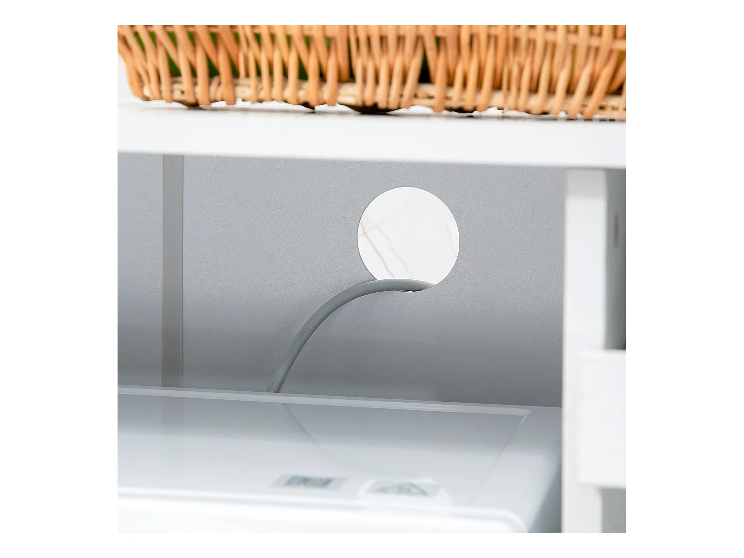 Credenza cucina con 2 armadietti e ripiani estraibili bianco