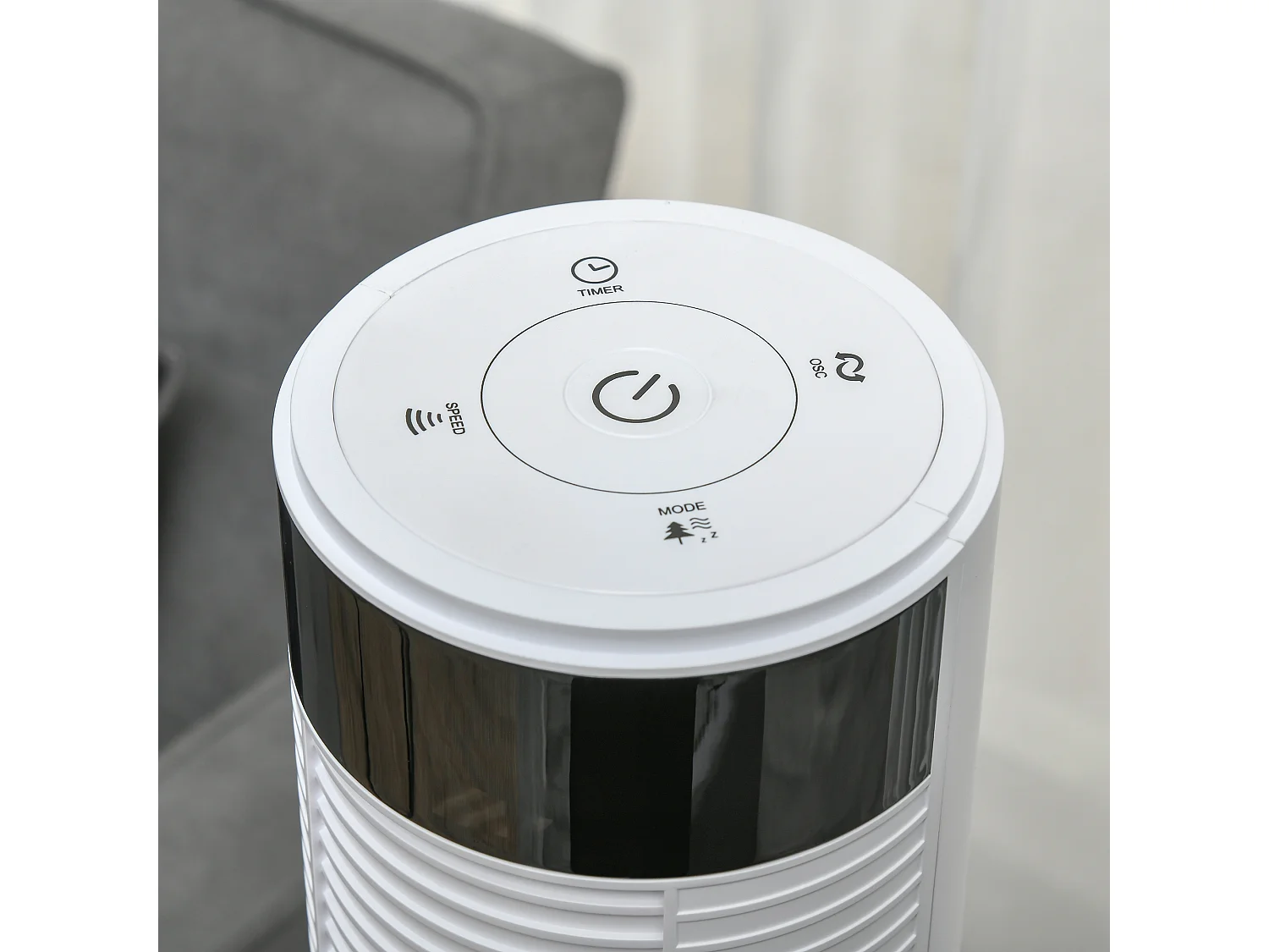 HOMCOM Ventilatore Colonna 3 Velocità 4 Modalità Timer 12h Telecomando