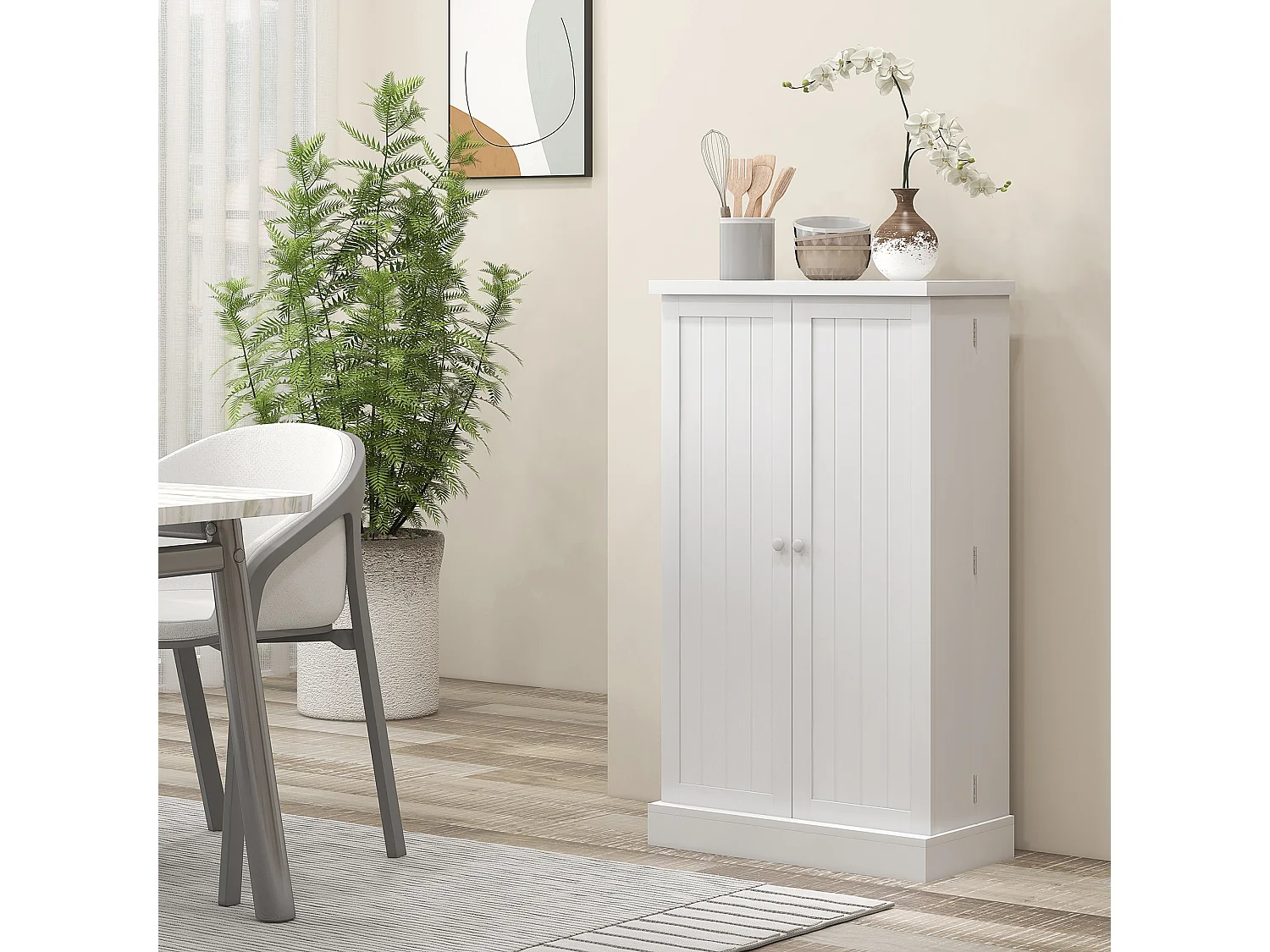 Armadio da cucina con 5 ripiani centrali e 12 ripiani laterali