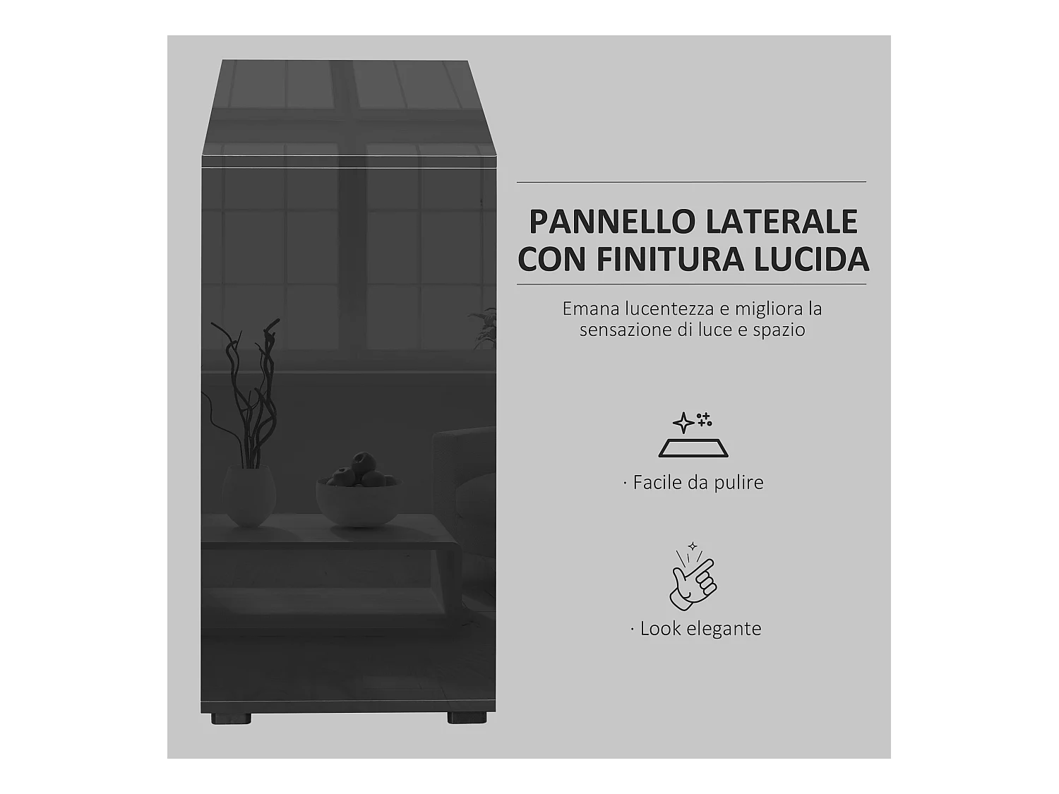 Mobiletto multiuso con 2 cassetti e 2 armadietti casa o ufficio