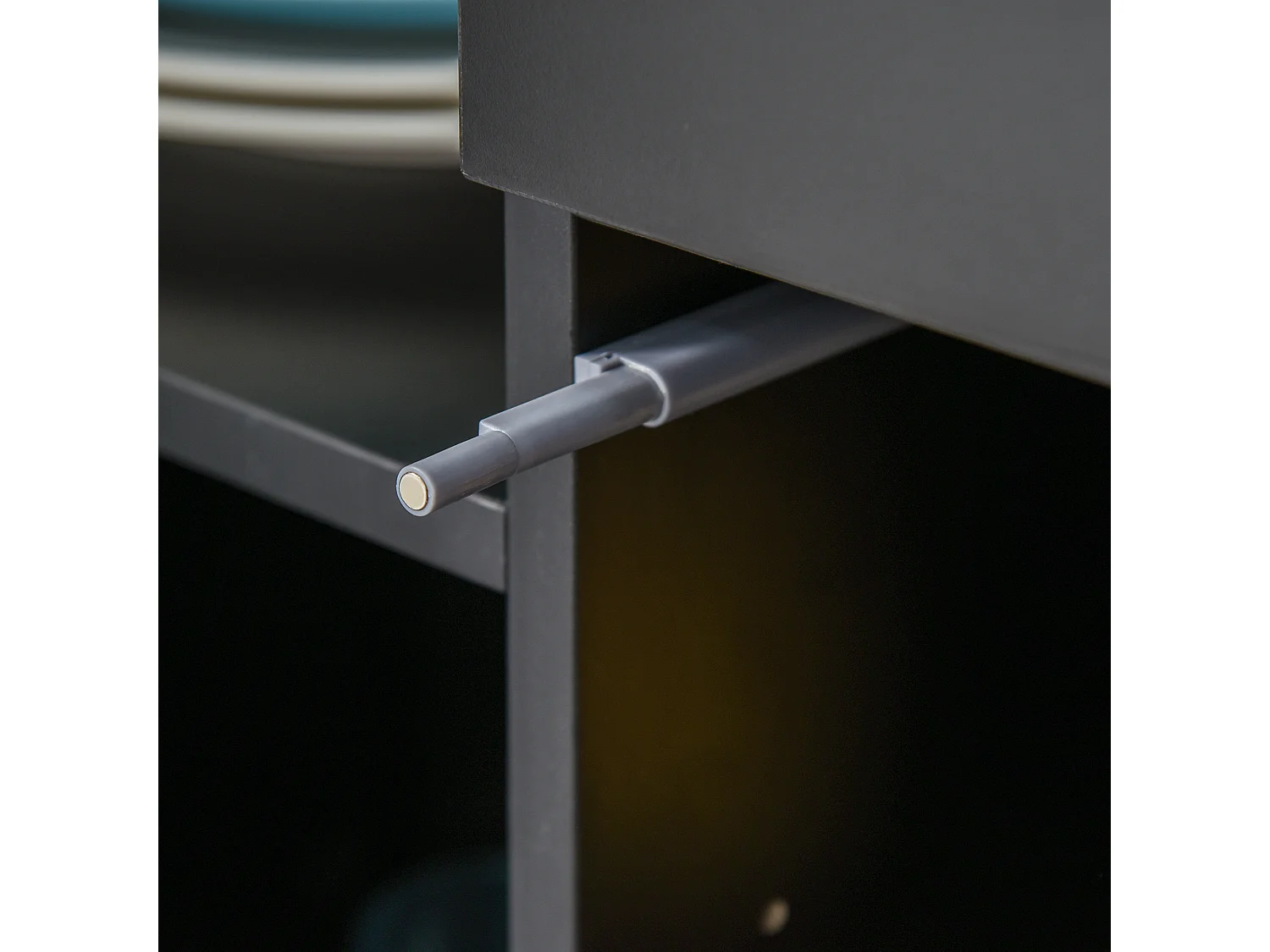 Mobiletto multiuso con 2 cassetti e 2 armadietti casa o ufficio