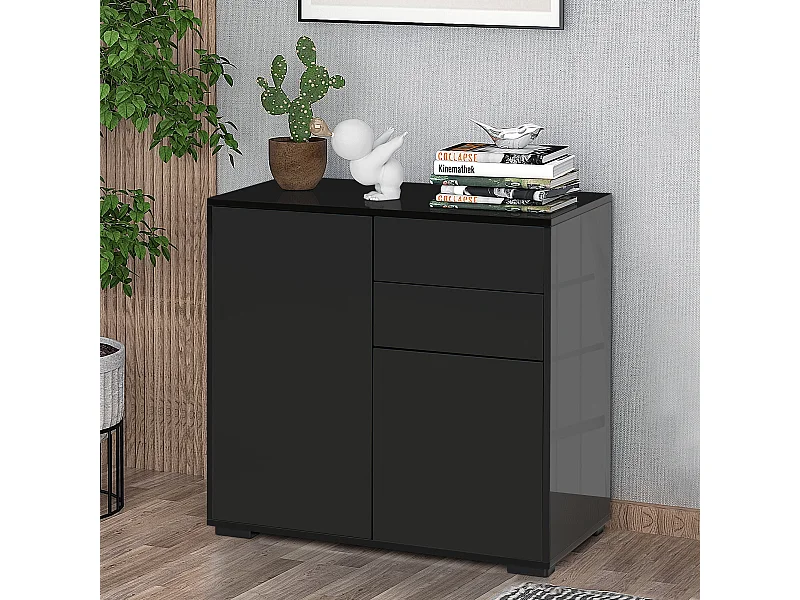 Mobiletto multiuso con 2 cassetti e 2 armadietti casa o ufficio