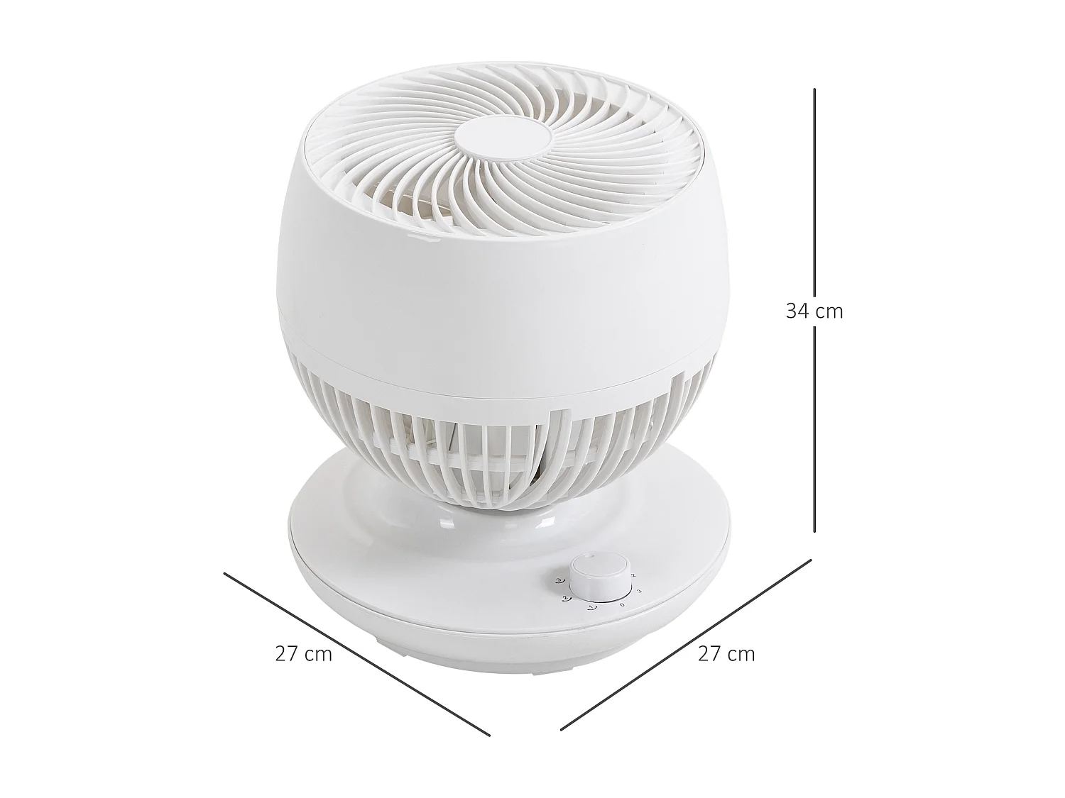 Ventilatore da tavolo a 3 velocità con oscillazione a 70°