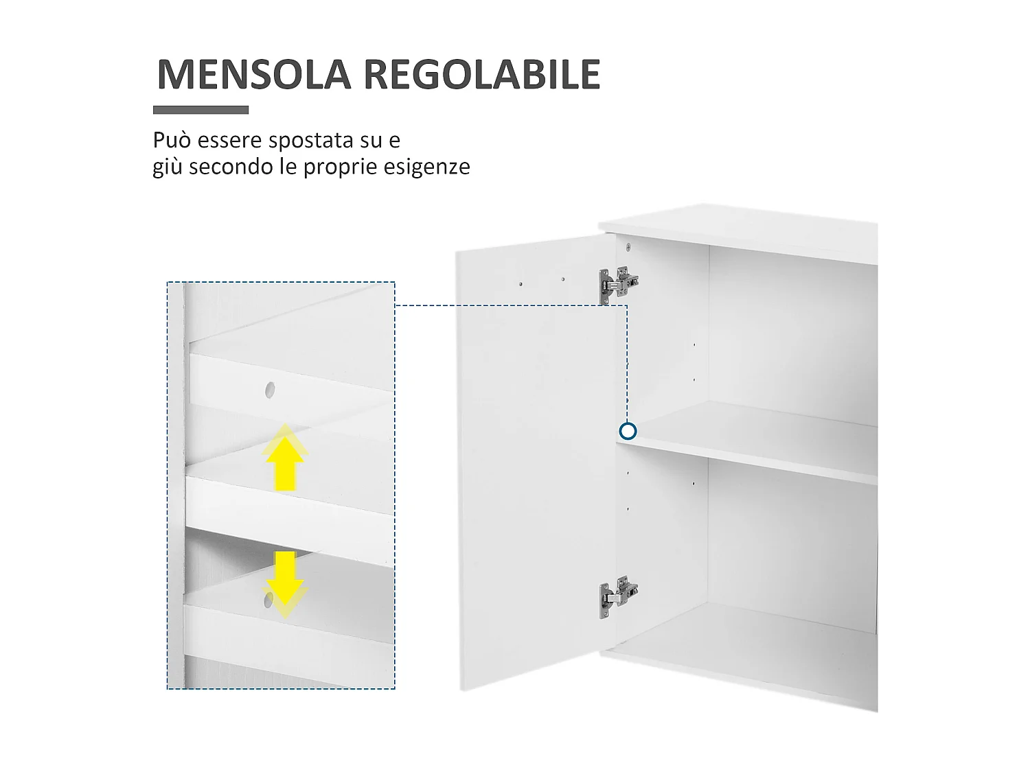 Armadietto da ufficio 3 armadietti 2 cassetti bianco legno