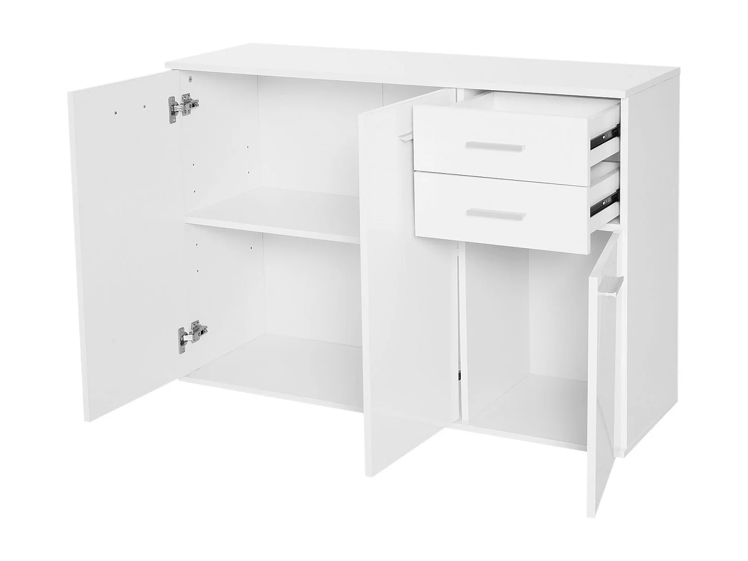 Armadietto da ufficio 3 armadietti 2 cassetti bianco legno