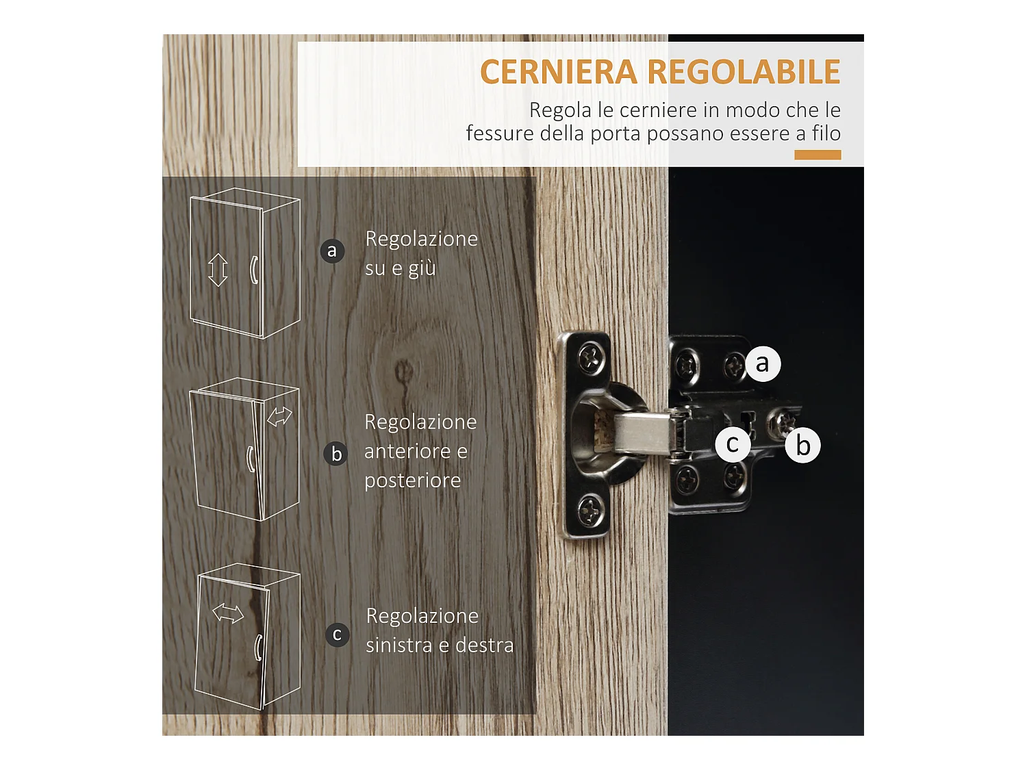 Carrello cucina multiuso con ruote scaffale e armadietto in legno