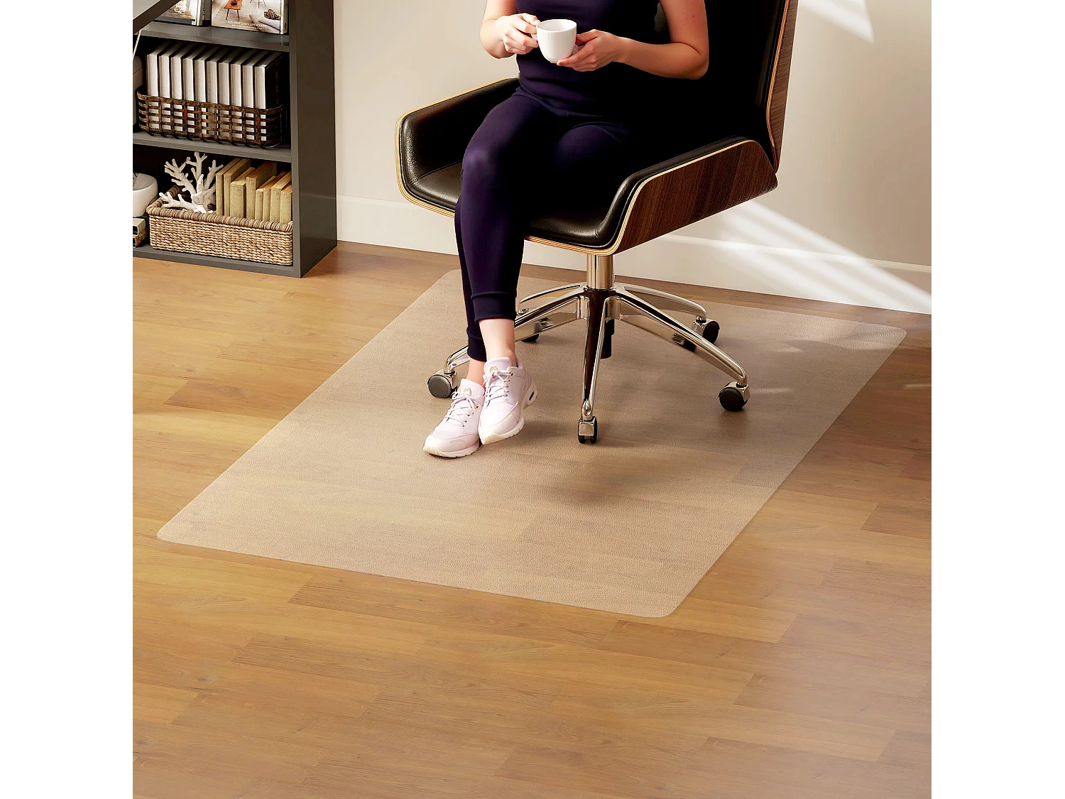 Tappetino salvapavimento 100x150 cm in plastica trasparente per sedia