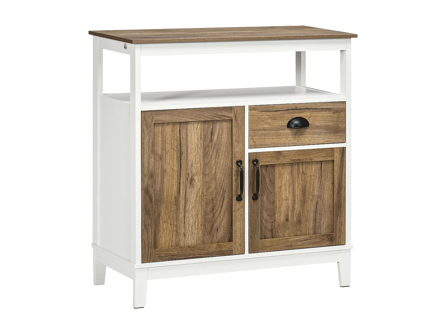 Mobile cucina stile rustico 76.6x 35x 81.5cm bianco e marrone