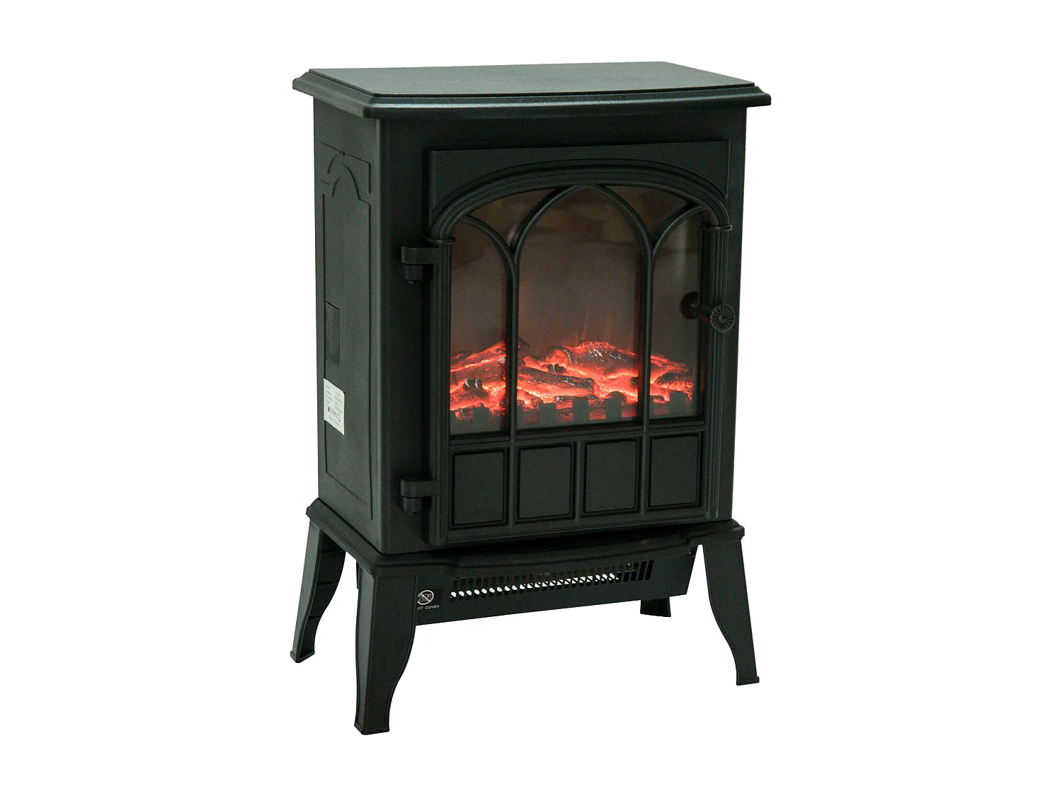 Caminetto da terra elettrico 1000W/2000W effetto fiamma con legna