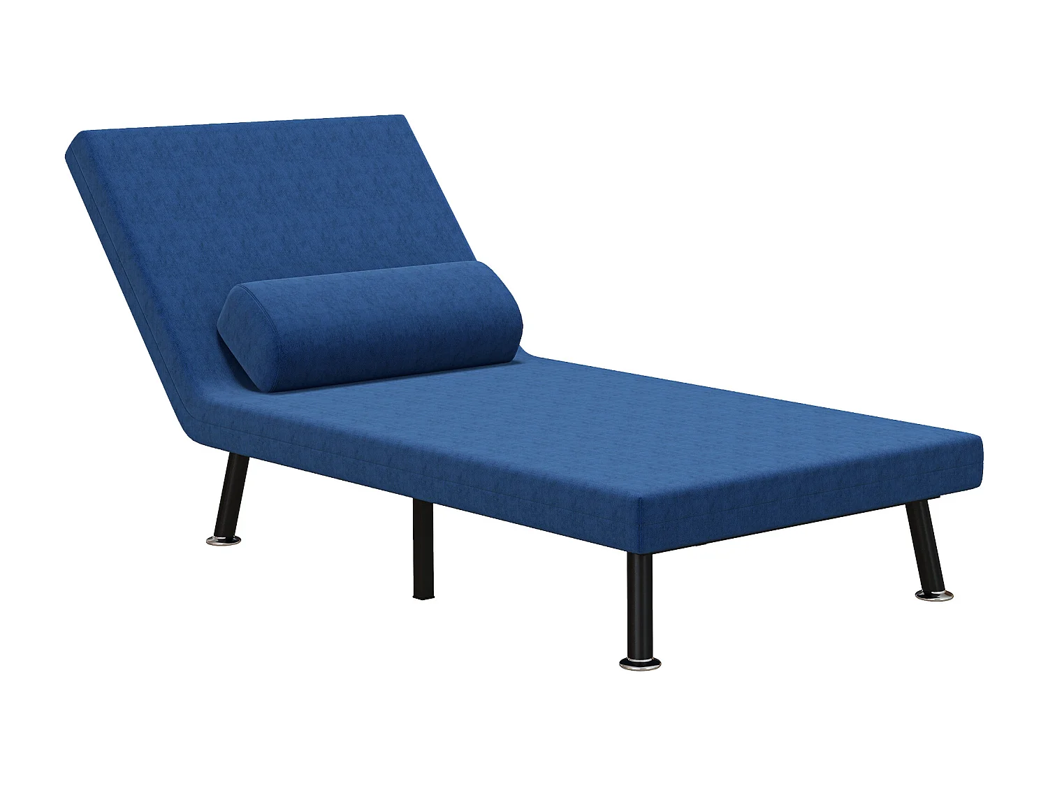 Poltrona letto con schienale regolabile in 5 posizioni blu scuro