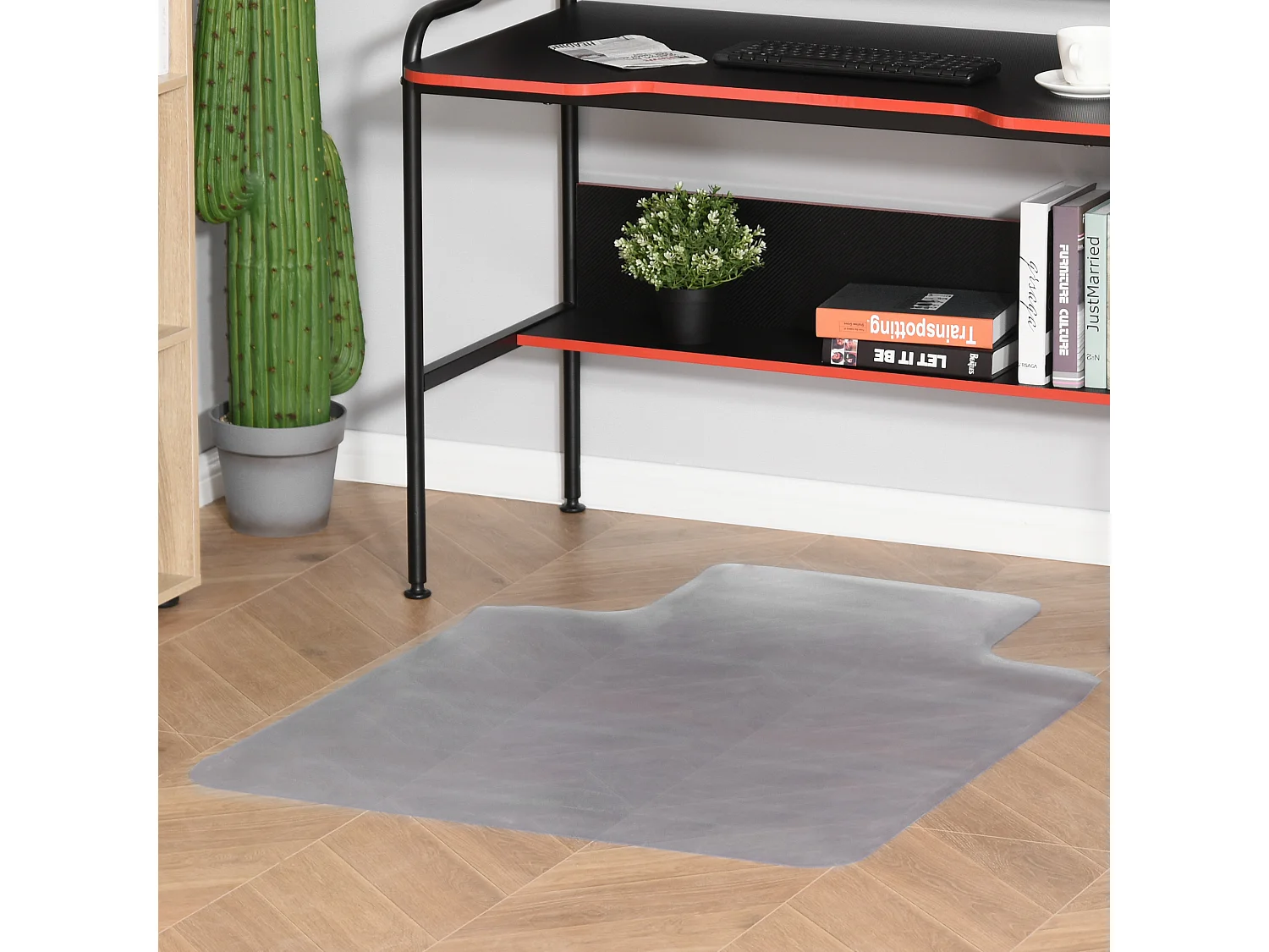 Tappeto salvapavimento antiscivolo 90x120cm in plastica trasparente