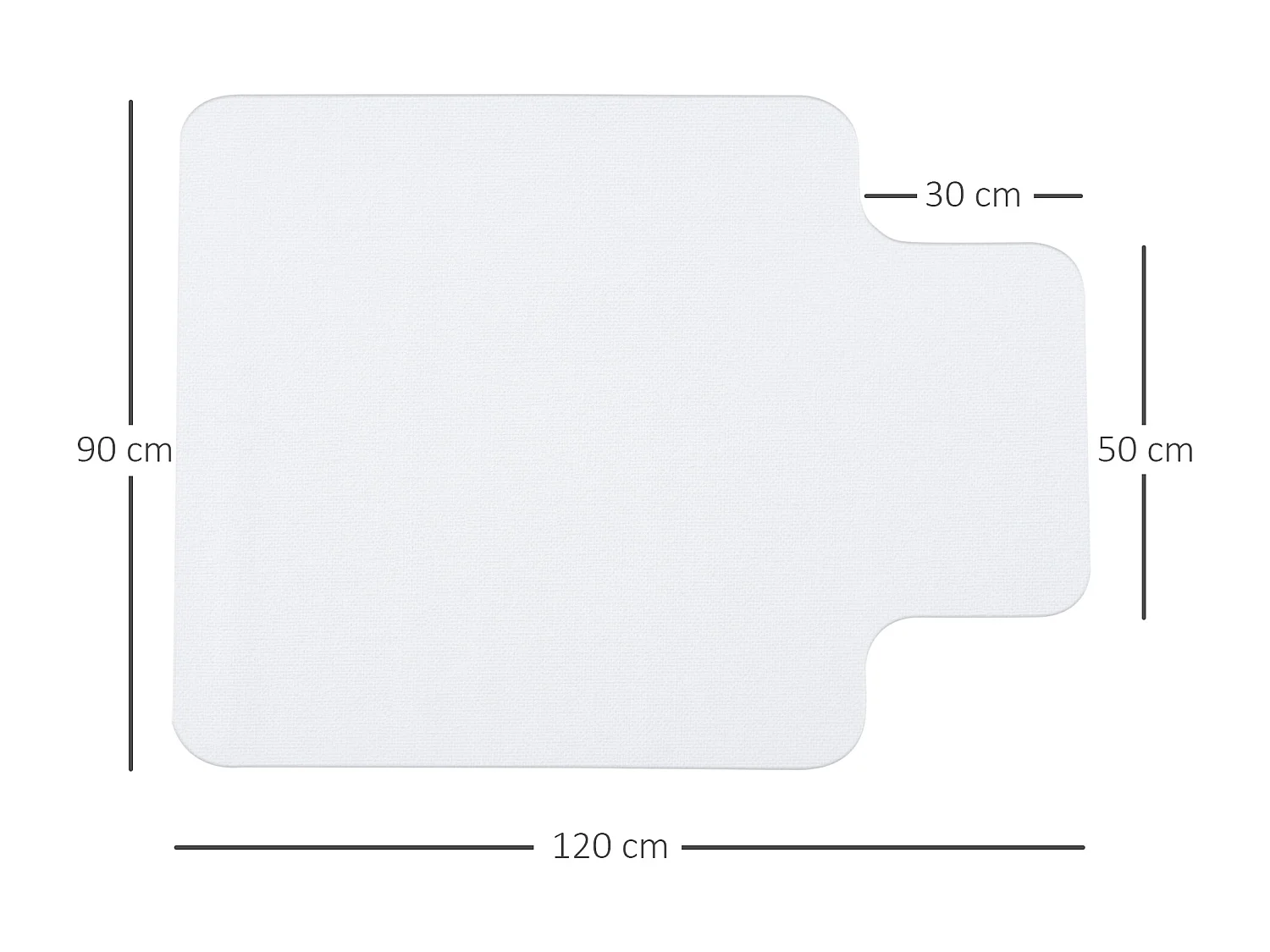 Tappeto salvapavimento antiscivolo 90x120cm in plastica trasparente