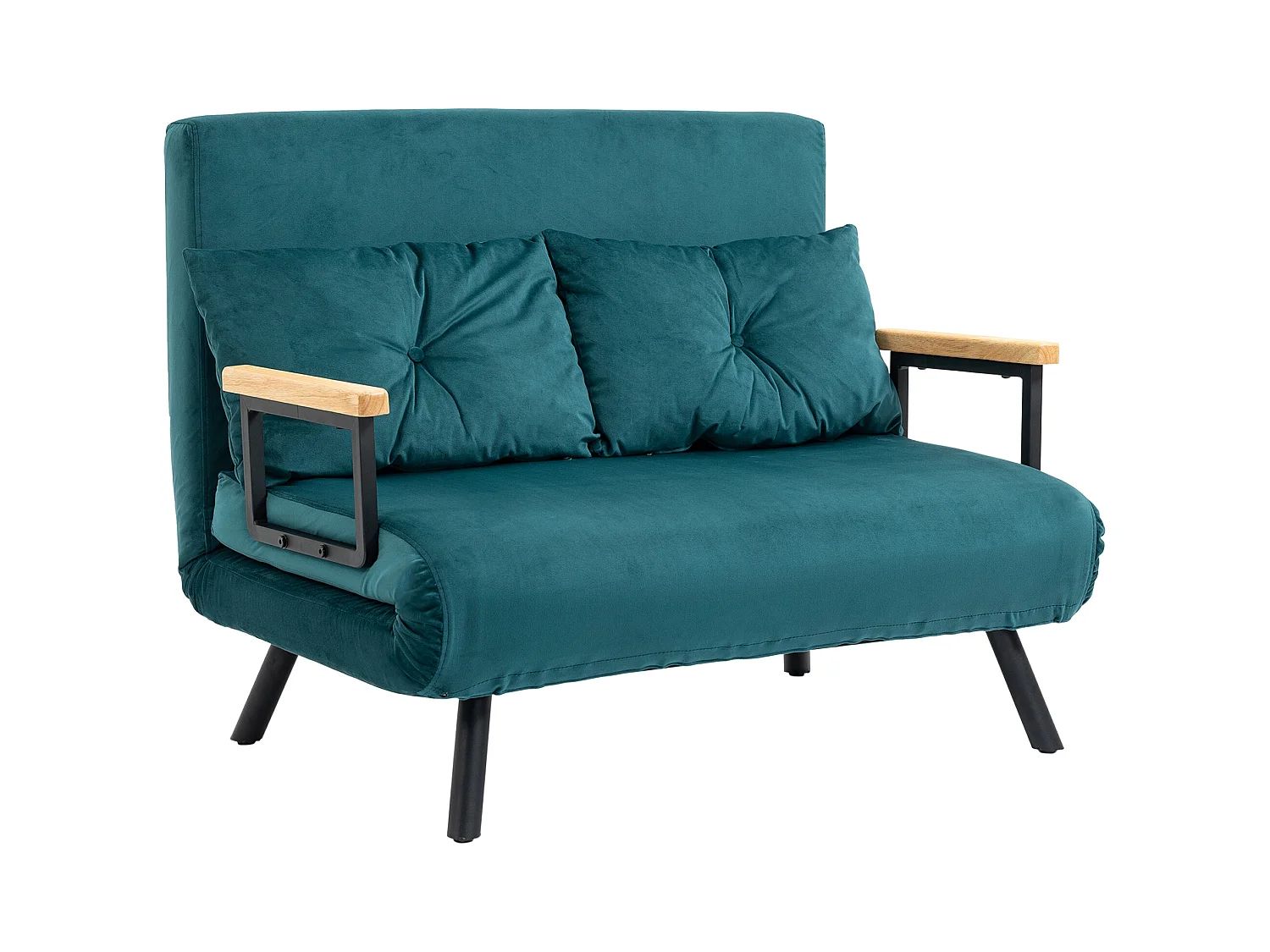 Divano letto matrimoniale 3 in 1 con schienale regolabile blu scuro