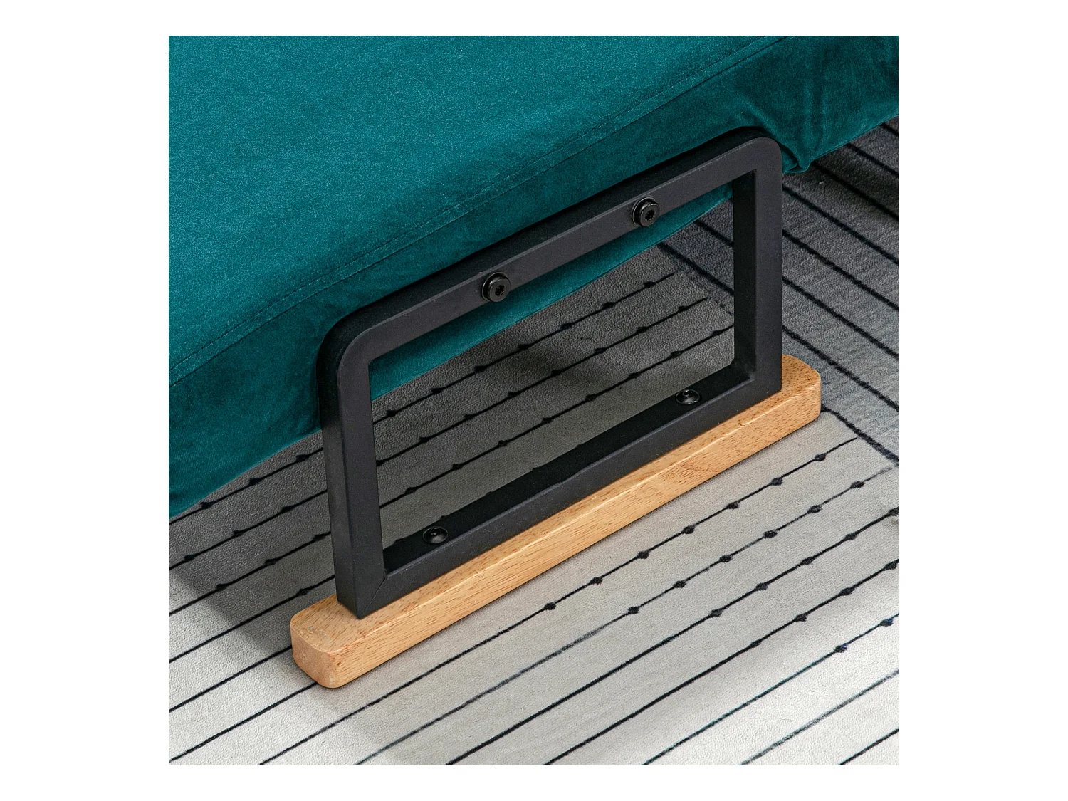 Divano letto matrimoniale 3 in 1 con schienale regolabile blu scuro