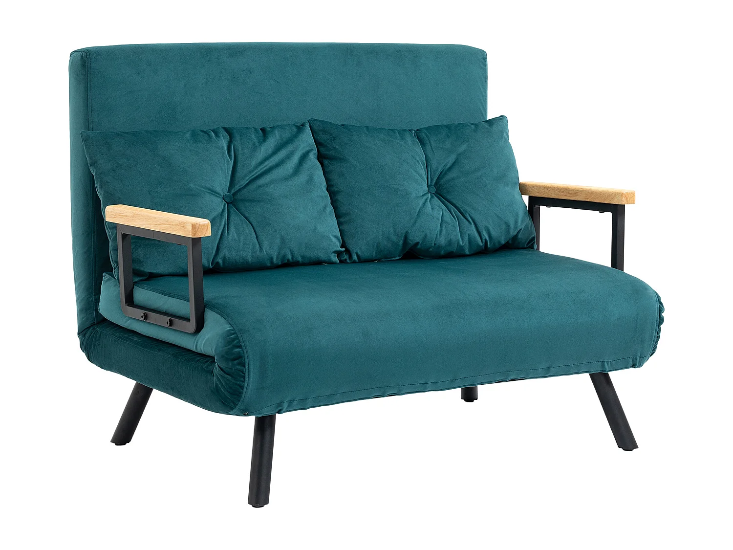 Divano letto matrimoniale 3 in 1 con schienale regolabile blu scuro