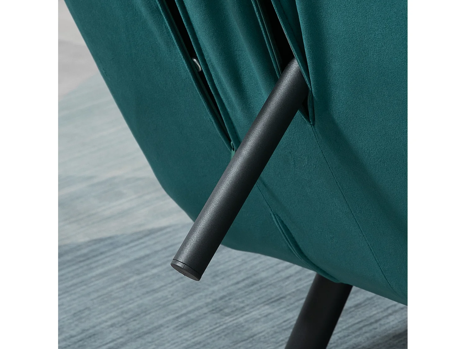 Divano letto matrimoniale 3 in 1 con schienale regolabile blu scuro