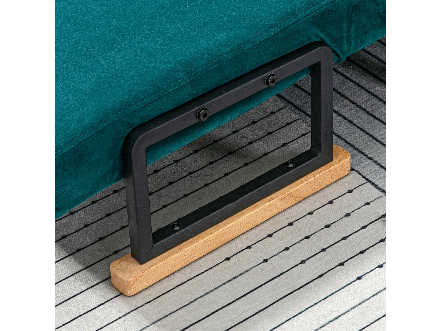 Divano letto matrimoniale 3 in 1 con schienale regolabile blu scuro