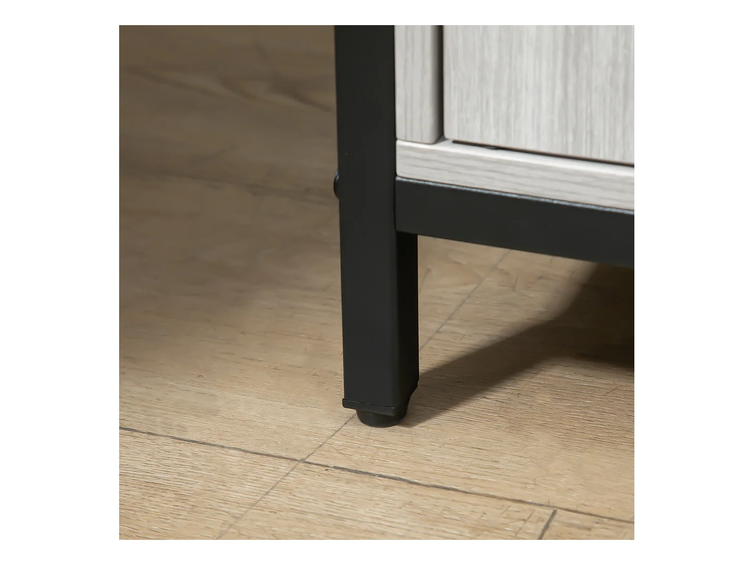 Mobile cucina con 2 armadietti e ripiani in legno grigio chiaro