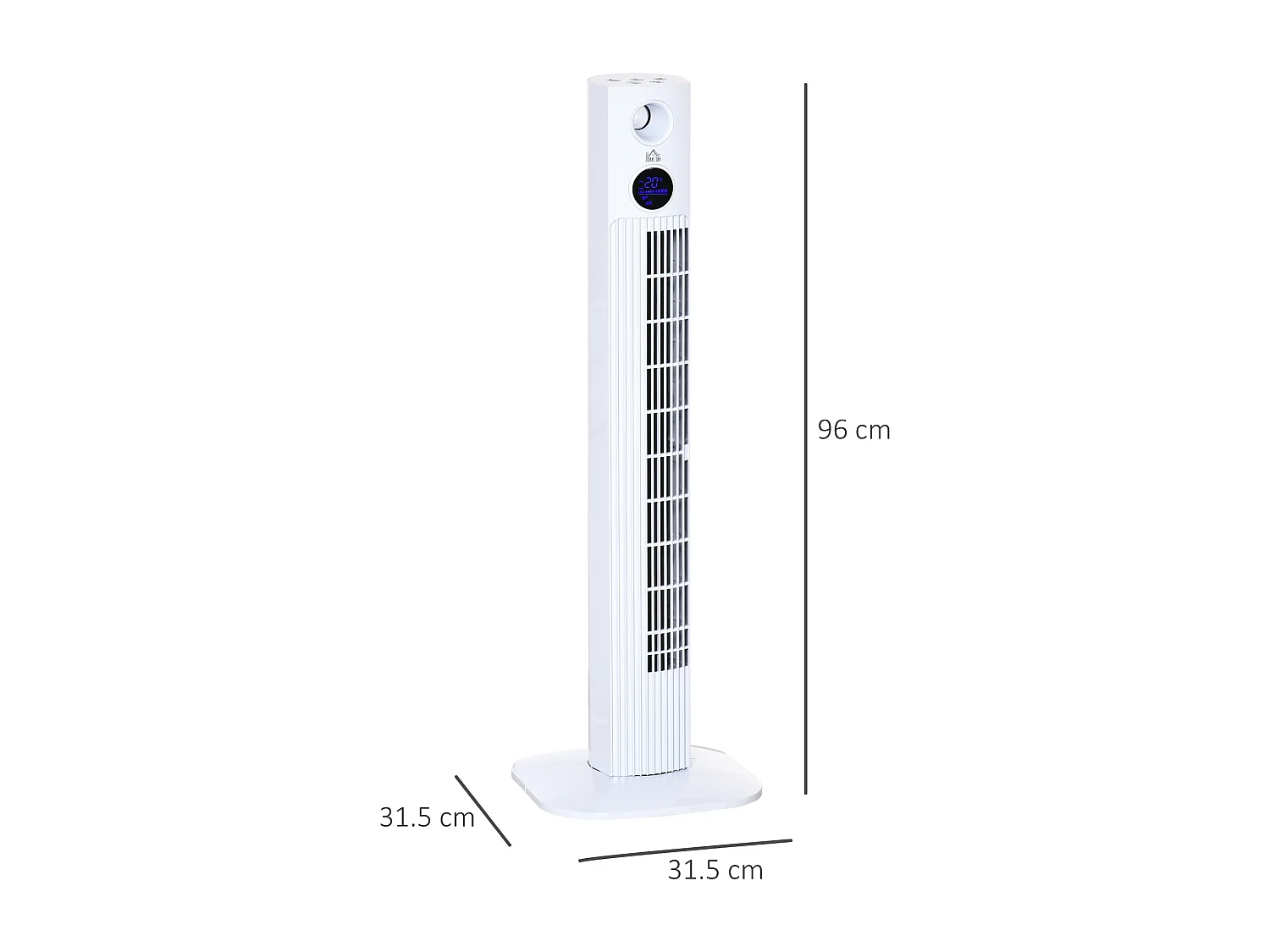 Ventilatore a torre 45w con diffusore aromi e timer 12h in abs bianco