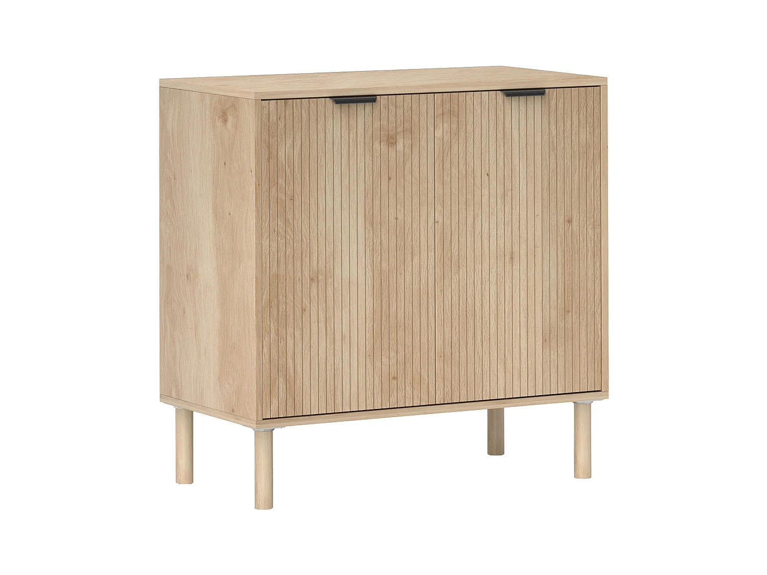 Mobile contenitore a 2 livelli in truciolato color rovere