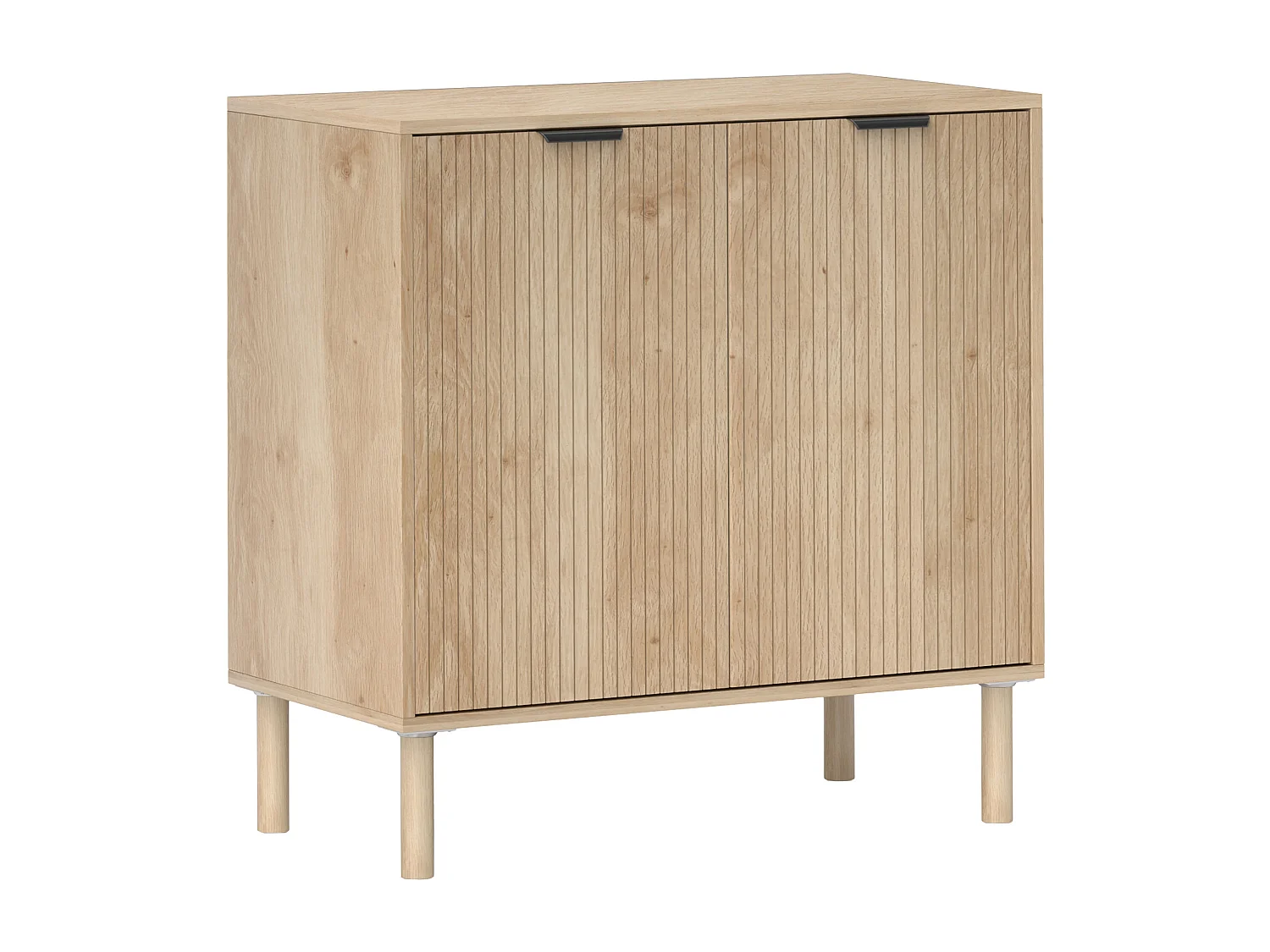 Mobile contenitore a 2 livelli in truciolato color rovere