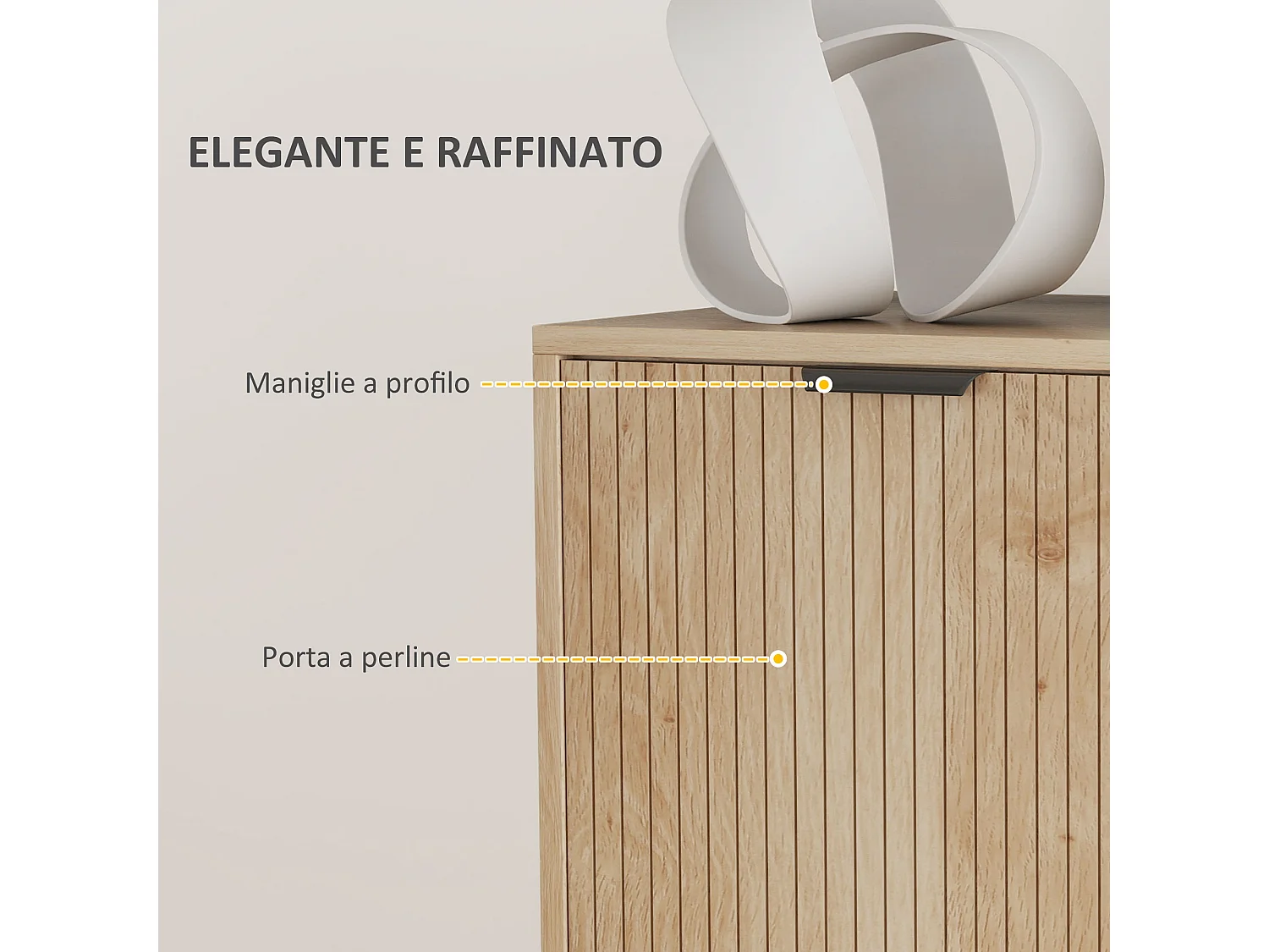 Mobile contenitore a 2 livelli in truciolato color rovere