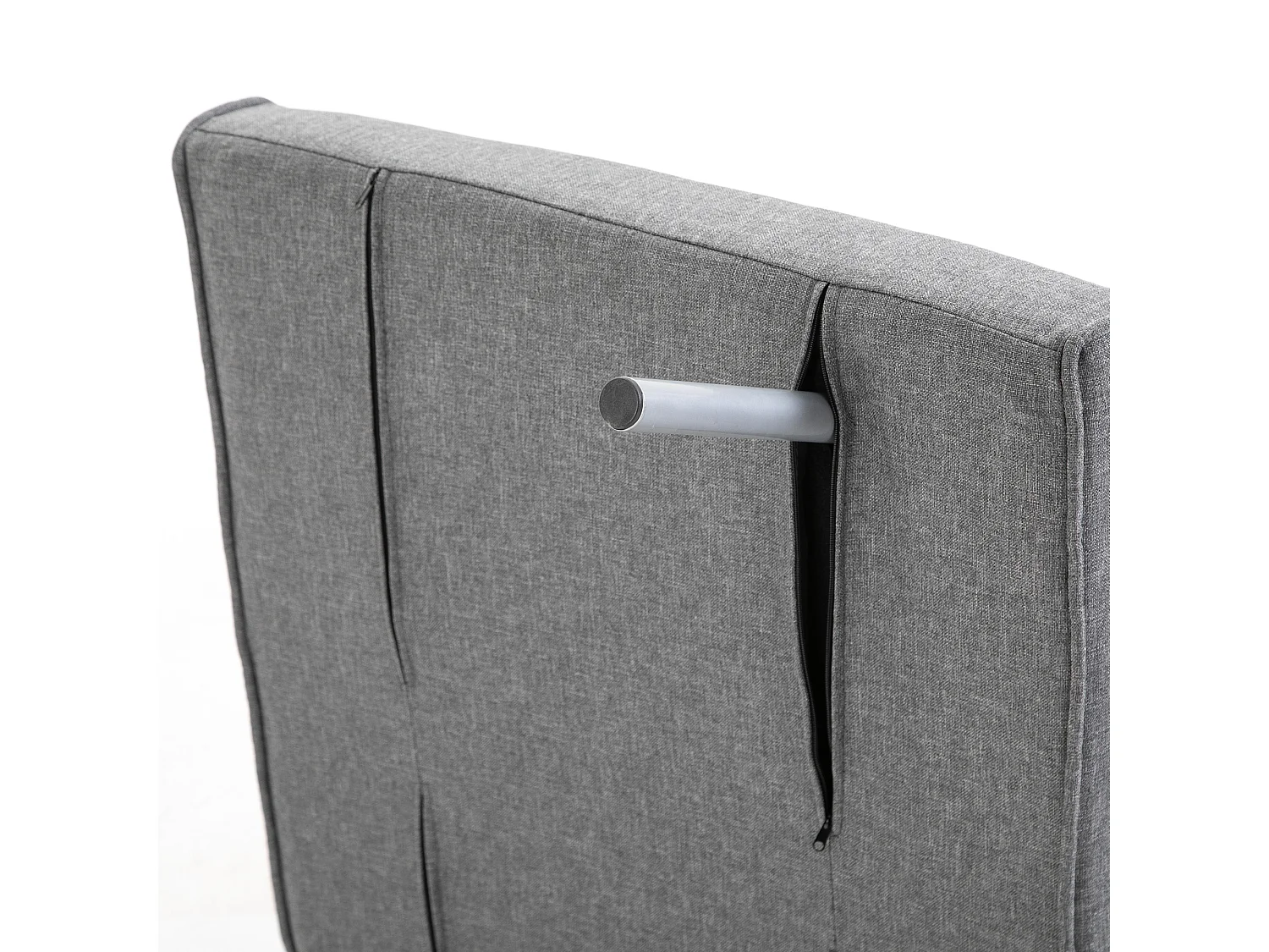 Poltrona letto singolo con schienale regolabile a 5 livelli grigio