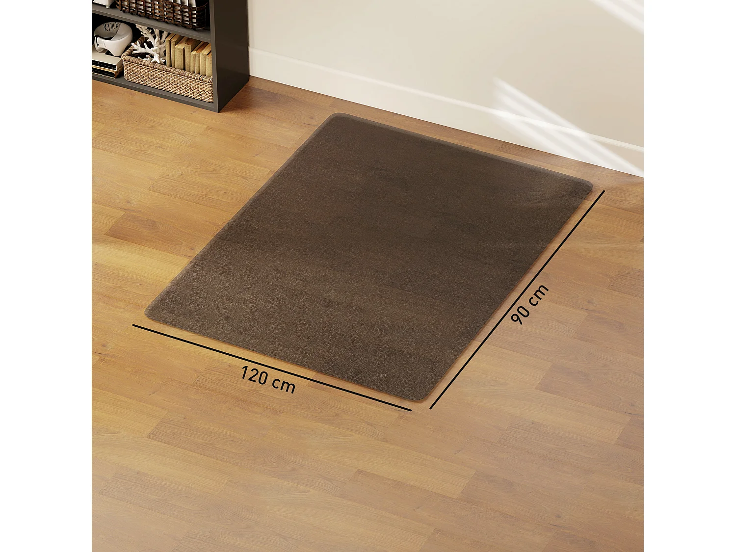 Tappetino salvapavimento 120x90 cm in plastica trasparente per sedia