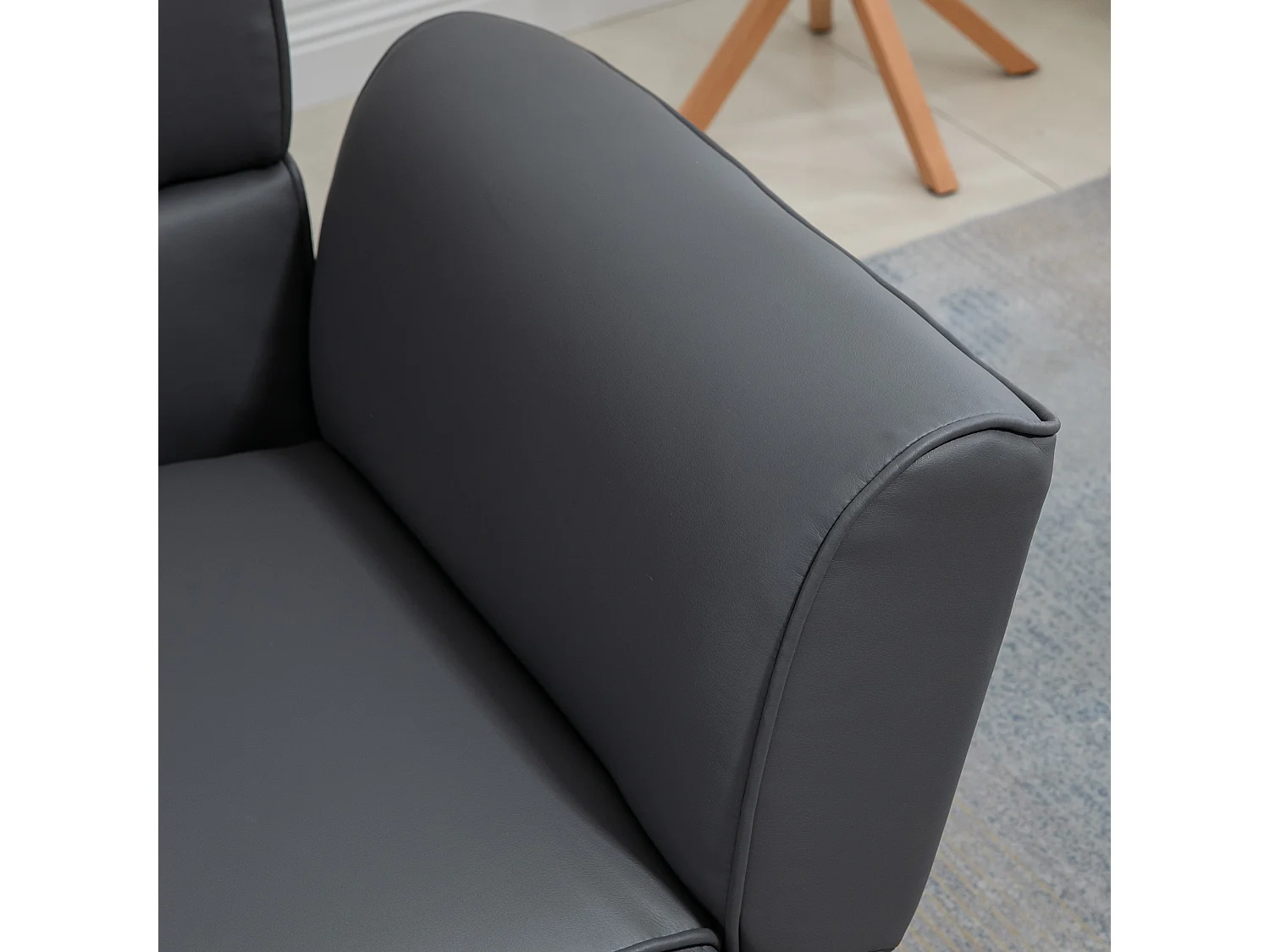 Divanetto 2  posti convertibile in divano letto singolo grigio