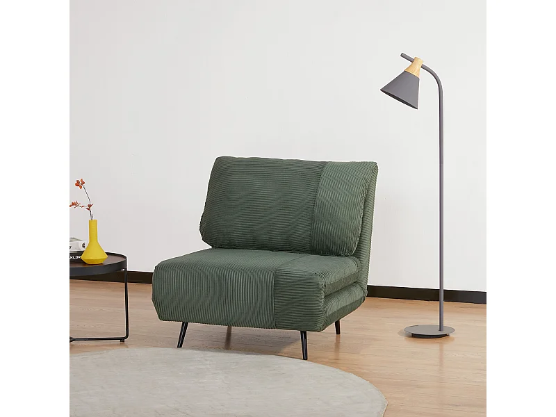 Poltrona letto 2 in 1 regolabile su 3 livelli seduta imbottita