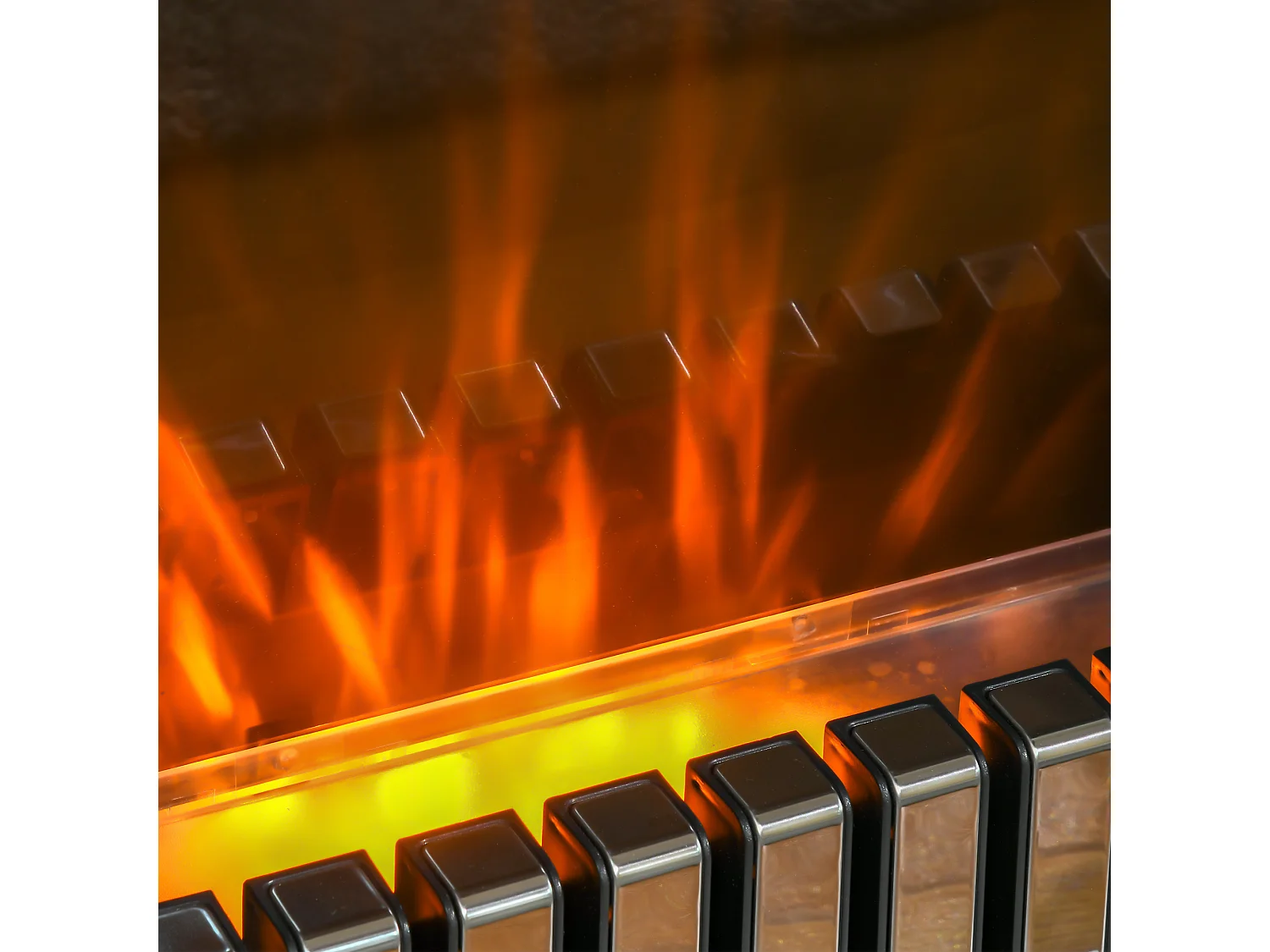 Camino elettrico da terra con effetto fiamma 79x26x77.5cm