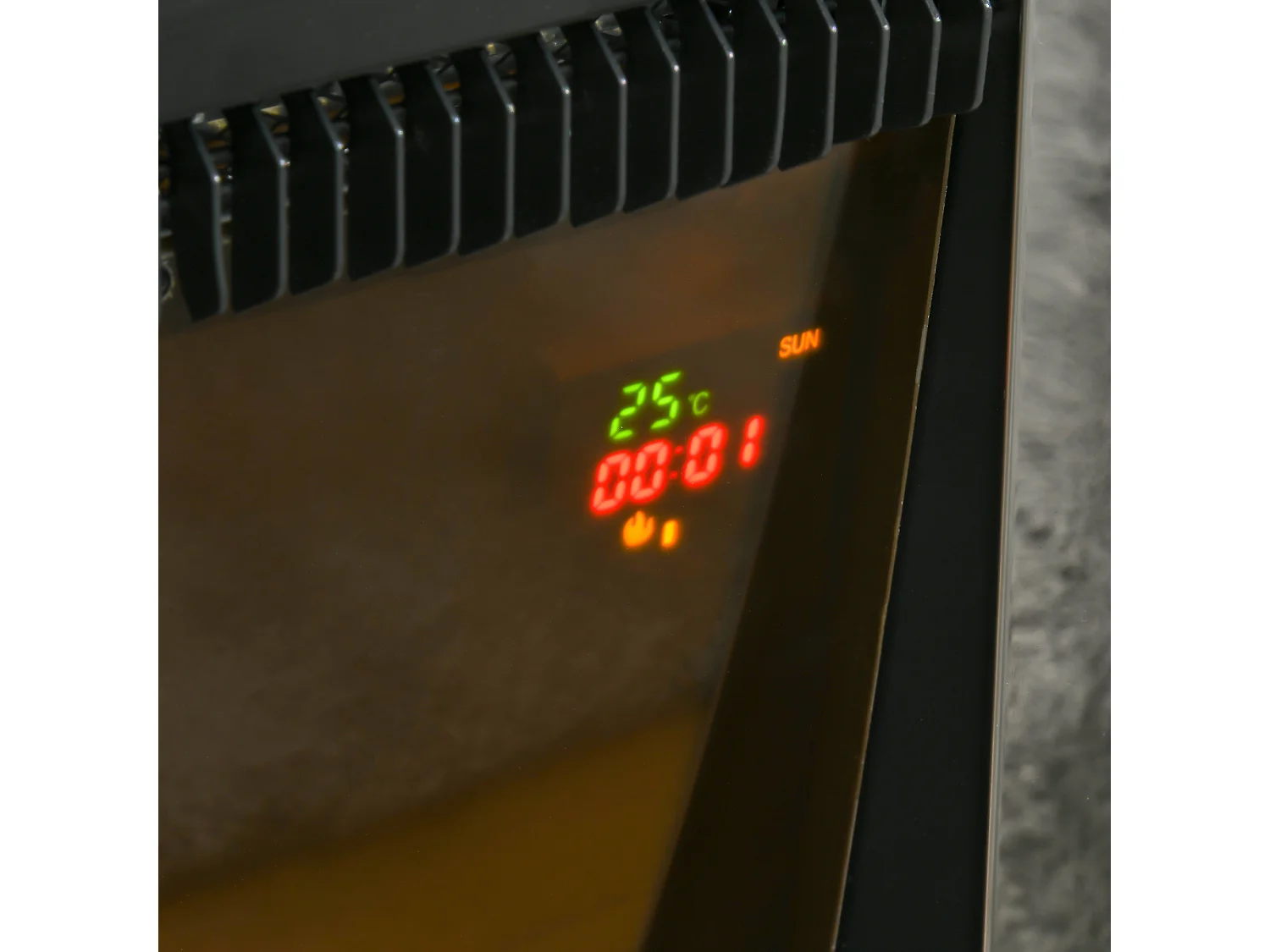 Camino elettrico da terra con effetto fiamma 79x26x77.5cm