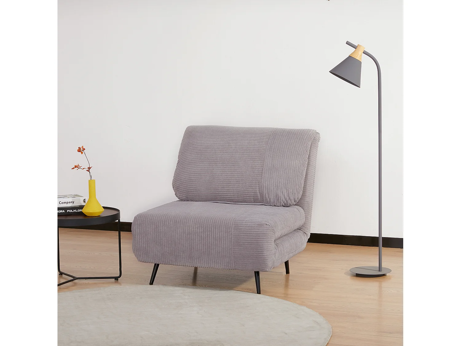 Poltrona letto 2 in 1 regolabile su 3 livelli seduta imbottita