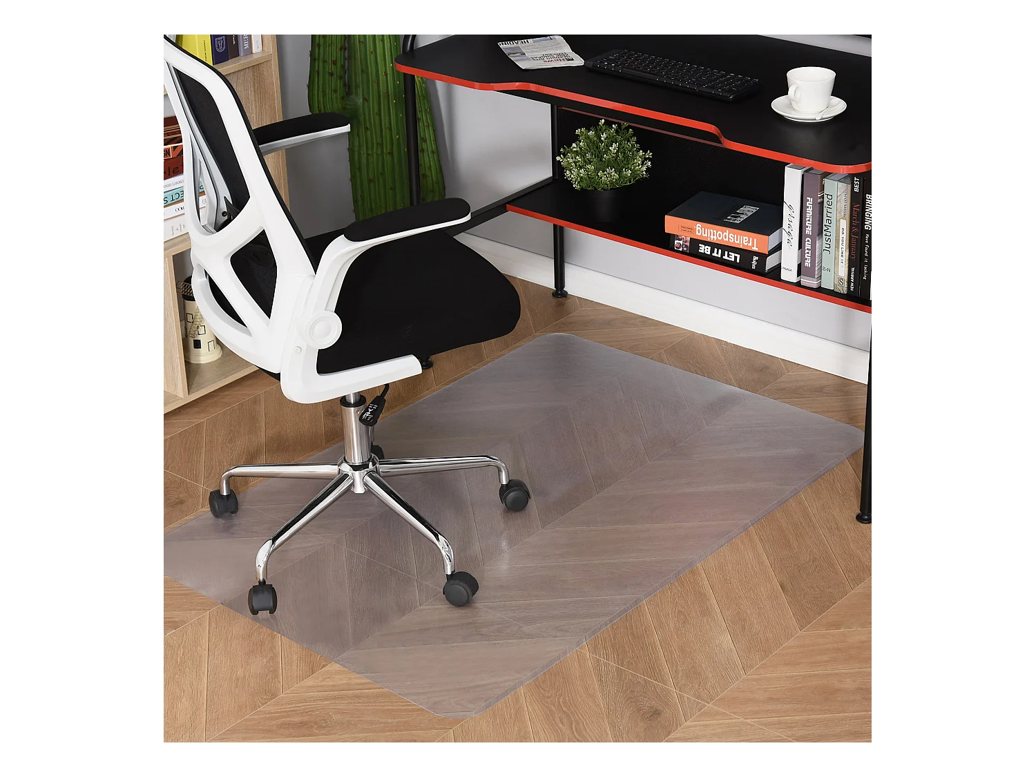 Tappetino per sedia da ufficio in plastica 90x120 cm trasparente