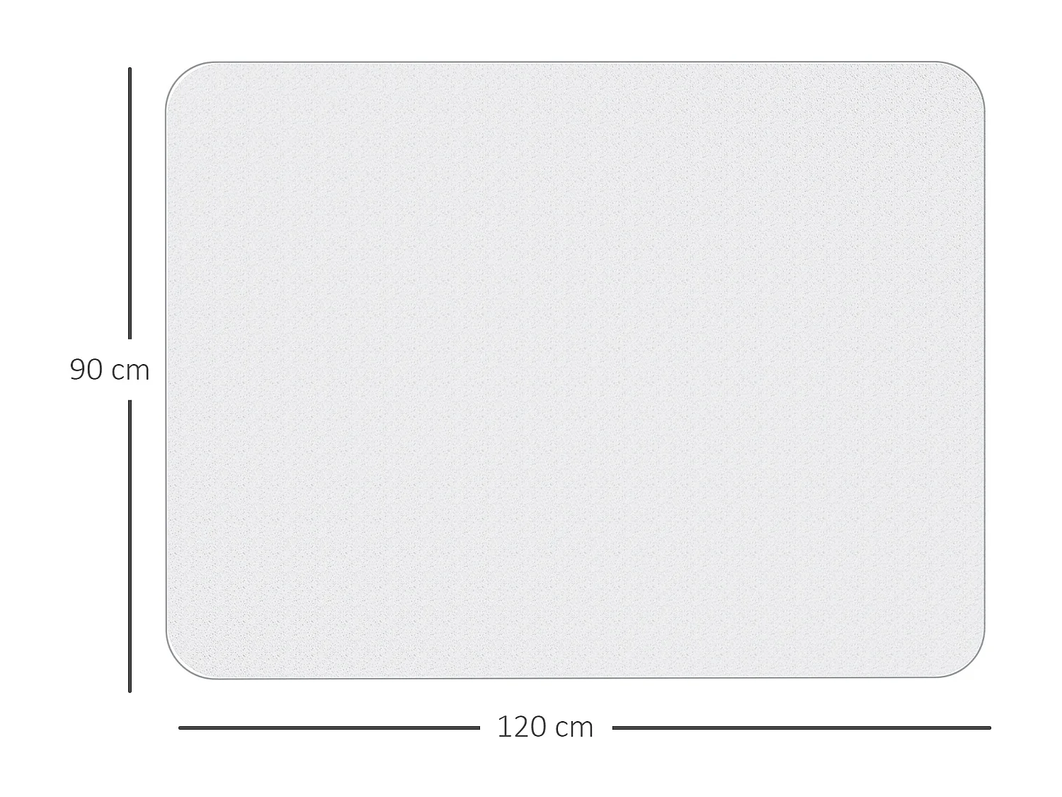 Tappetino per sedia da ufficio in plastica 90x120 cm trasparente